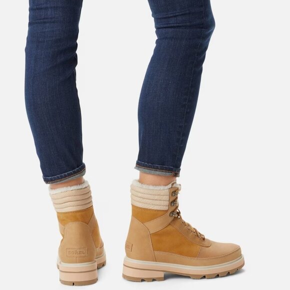 EUC Women's Sorel Lennox Lace Cozy STKD Waterproof Boot - Picture 2 of 14